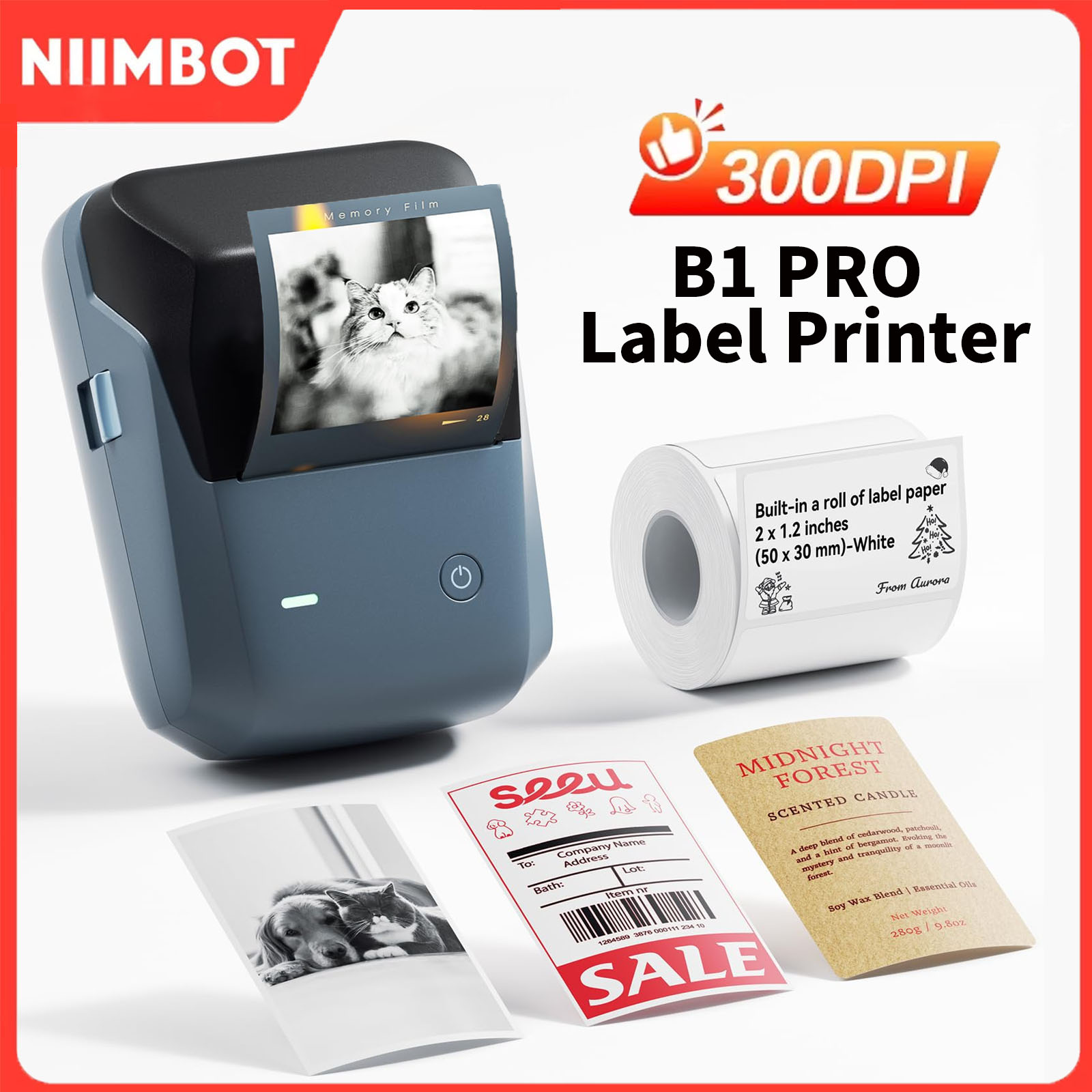Commercial Printing Dpi - طابعة ملصقات نيمبوت B1/B1PRO بدقة 200/300