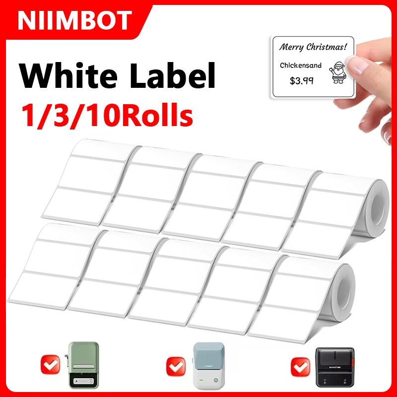 Commercial Printing Types - Niimbot 1/3/10 لفات الأبيض الحراري التسمية