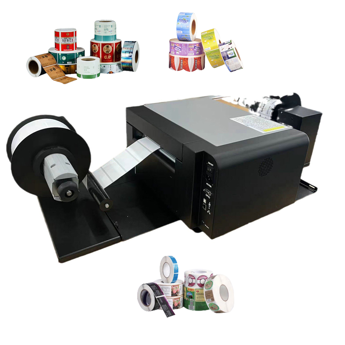 Commercial Digital Printing - طابعة ملصقات رقمية ملونة بنظام رول