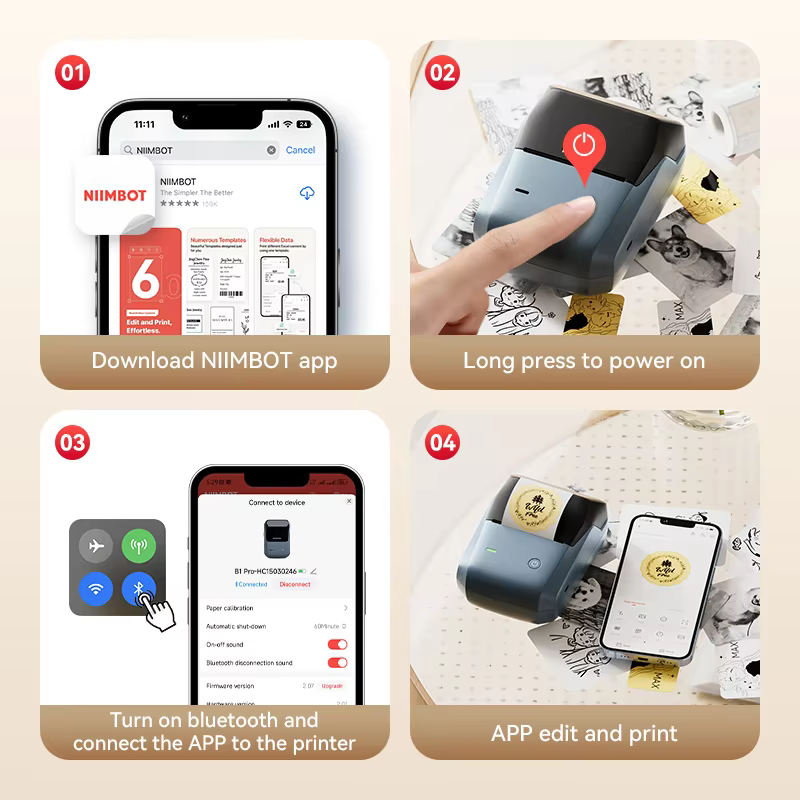 طابعة ملصقات نيمبوت B1/B1PRO ب - مراجعة Commercial Printing Dpi وسعره