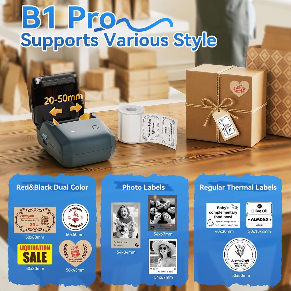 طابعة ملصقات نيمبوت B1/B1PRO ب - مراجعة Commercial Printing Dpi وسعره