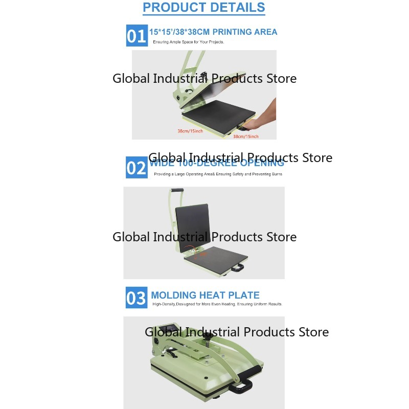 مكبس حراري واسع 38×38 سم لطباع - مراجعة Commercial Grade Printing Press وسعره